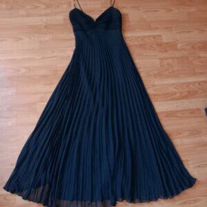 ABS Evening by Allen Schwartz Fairy Grunge Babydoll Maxi Dress Size 6 Black VTG